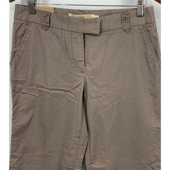 J Crew Chino Pants Size 6 S Short Brown City Fit Classic Buttery Twill Women New - Picture 3 of 8